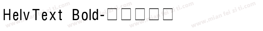 HelvText Bold字体转换